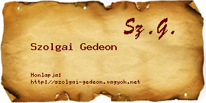 Szolgai Gedeon névjegykártya